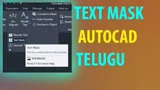 TEXT MASK  IN AUTOCAD IN TELUGU