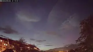 Polárna žiara, Northern lights, Martin, Slovensko, 2.5.2024