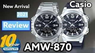 CASIO AMW-870-1A NEW PRODUCT with 10 YEARS of BATTERY@indaywatchandlifestyle5141