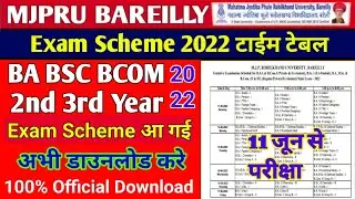 Mjpru Ug Exam Scheme 2022 | BA BSC BCOM 2nd 3rd Yr की भी आ गई | Exam scheme kaise download kare 2022