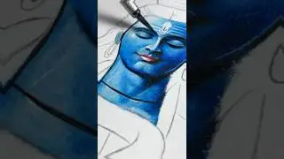 Lord Shiva Drawing with Oil Pastels 🕉️ 