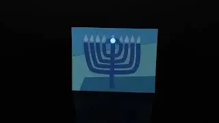 Menorah Hanukkah Paper Circuits Card