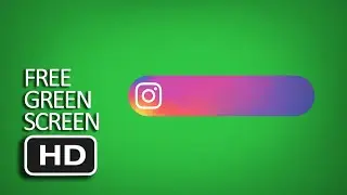 Free Green Screen - Animated Instagram Bar Rounded Box