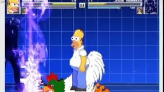 homer simpson and giant chicken vs jason voorhess and tintin mugen