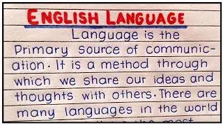 Importance of English language essay | English language importance essay | Essay on English language