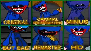 Friday Night Funkin' - Huggy Wuggy OG vs OG Remastered vs Minus (FNF Mod Poppy Playtime)