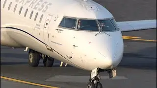 Beautiful United Bombardier CRJ 550 after landing 