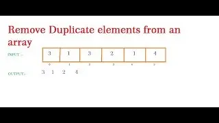 Remove duplicate elements from an array