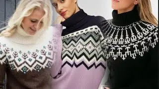 Светри жакардом 🧶 Ідеї для натхнення