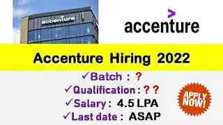 Accenture hiring 2022 | Off campus drive 2022| #accenturejobs