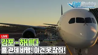 [밧심] 플라이트시뮬레이터│풀관제! 김포-하네다 대한한공 B787 드림라이너│Microsoft Flight Simulator