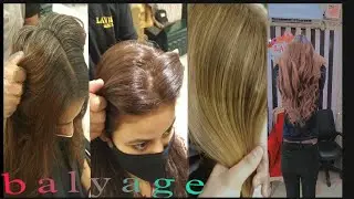 Balyage backcombing technic 