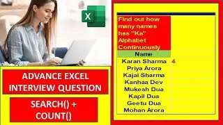 Advance Excel Interview Question | #exceltutorial | #excelfansonly