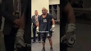 Lennox Lewis & Evander Holyfield visiting Mike Tyson in his dressing room before the Jake Paul fight