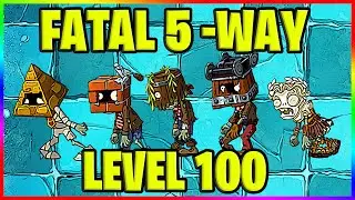Plants vs Zombies 2 Epic HACK | FATAL 5 WAY - Mummy vs Roman vs Pirate vs Cowboy vs Tutorial Zombies