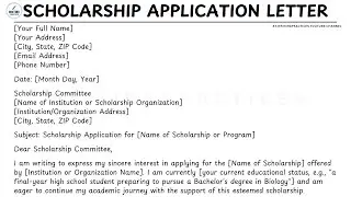 How To Write A Scholarship Application Letter Step by Step Guide | Writing Practices