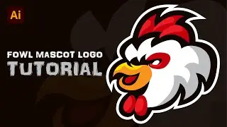 Adobe Illustrator CC 2021 Tutorial: Design Fowl Mascot Logo | Create Vector Mascot Logo | HD
