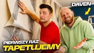 😨 Hanging vinyl wallpaper, or wall-papering: EVERY MOVE UNDER PRESSURE... | DOMINIK PAINTS AND DAVEN