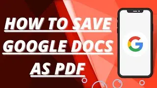 How to save google docs as pdf