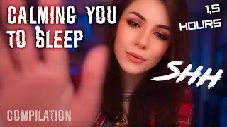 ASMR Shh, Calming You To Sleep 1,5 Hours💎 Gentle Whispers & Soothing Sounds, Compilation