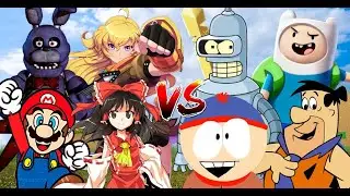 MUGEN Request 656: YangXiao, Mario, Bonnie, ReimuHakurei VS StanMarsh, Bender, Finn,  FredFlintstone