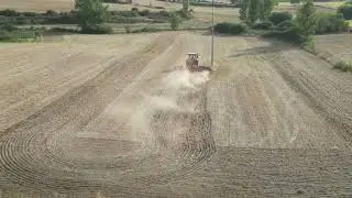 Pasando Rastra ecológica 7.5m     Agrícola Yudego.