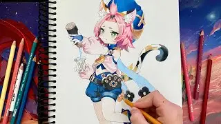 Genshin Impact- Diona Drawing Timelapse