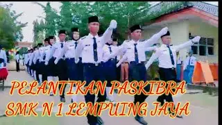 Formasi Pelantikan Paskibra SMK N 1 Lempuing Jaya