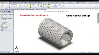 Grub Screw Design in Solidworks | Allen Key Bolt | Solidworks Tutorial