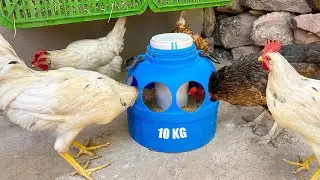 Plastik Bidon ve PVC Borudan Kolay Tavuk Yemlik Yapımı