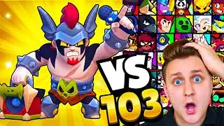 DAMIAN is TOO OP?!😱 (NEW BRAWLER vs ALL 103 BRAWLERS!)