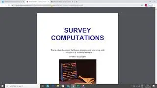 Survey Computations in Excel