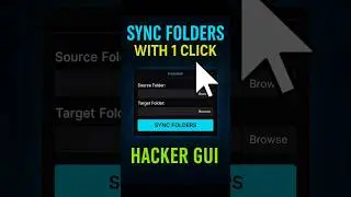 🌀 Sync folders in 1 click! Built in Python GUI | Offline Hacker Tool 💻 