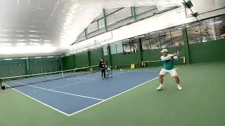 [4K UHD Court-Level] Jackie's Tennis Training - 