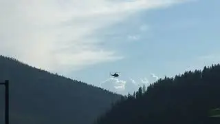 Bell 412 departing CZNL.