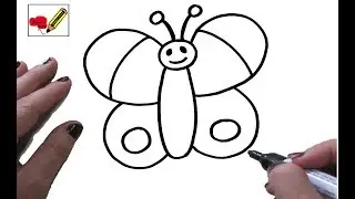 Cómo dibujar una Mariposa paso a paso  MUY FACILMENTE