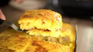 Картофельная запеканка с мясом, в духовке. Простой рецепт.