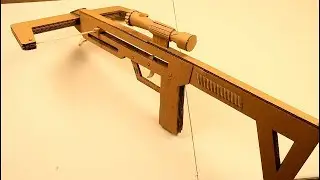 como hacer una ballesta de carton( how to make a cardboard crossbow)