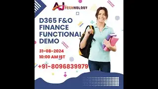 D365 F&O Functional Finance Demo By Kumar