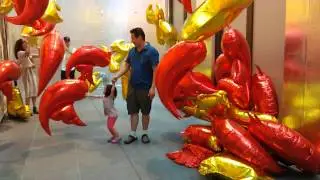 NGV baloons at Ai Weiwei & Andy Warhol