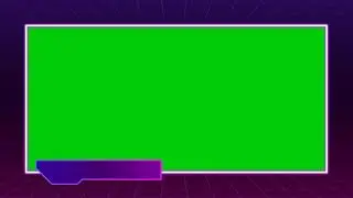 Neon Frame Green Screen (30fps/FHD 1080p)