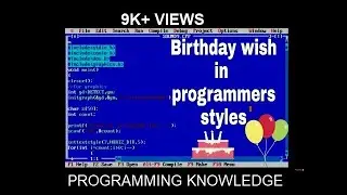 How programmers wish happy birthday || Programming knowledge || play sounds​ in C language