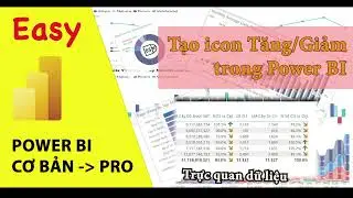 Tạo icons tăng giảm trong Power BI | How to add icon in Power BI conditional fomatting