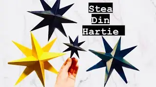 CUM SA FACI o stea din hartie FOARTE SIMPLU | PAPER STAR DIY