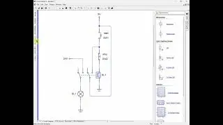 Latching relay (start - stop) Circuit Wizard simulation