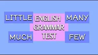 MANY, FEW, MUCH, LITTLE Test in English | Check Your English Grammar