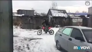 Зимой на мотике