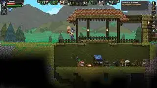 Starbound 2021 08 23   Серия 4. Создания домов для местных жителей, создаем огород