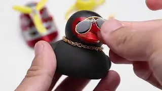 Luminous Standing Duck with Level 3 Helmet Silver Airscrew Black