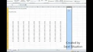 Excel resizing the scroll bar handle